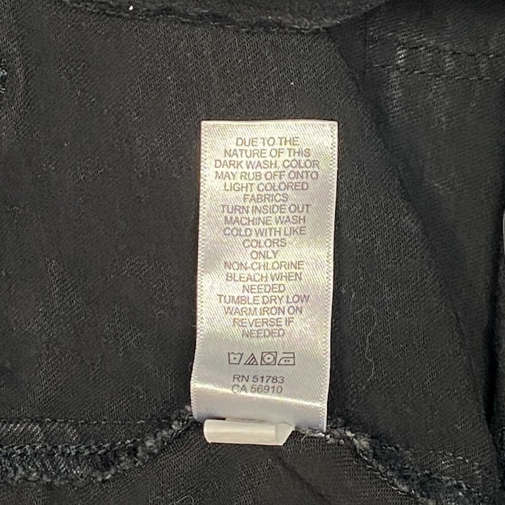 Maurices Black Denim Shortalls XL Tie Waist Bib Overalls Faded Summer Style - Picture 9 of 9